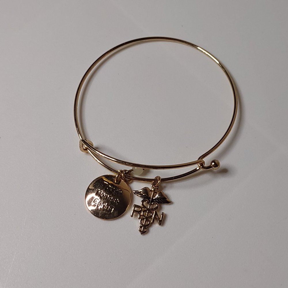 Tough Honest Caring RN Charm Bracelet